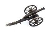 Vintage Miniature Cannon with Metal Carriage - 3 of 5