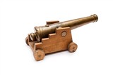VINTAGE BRASS YACHTING CANNON - 1 of 4