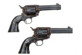 COLT PAIR SINGLE ACTION ARMY REVOLBERS .38 WCF WITH BLACK MOTHER OF PEARL GRIPS