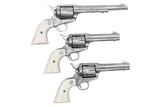 COLT SET SINGLE ACTION ARMY REVOLVERS .44 40 WITH WHITE BONE GRIPS