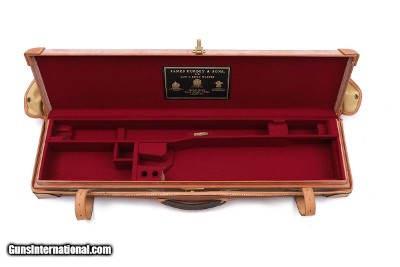 NEW - JAMES PURDEY & SONS SINGLE LEATHER CASE WITH CANVAS COVER - 20 GAUGE