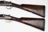 BOSS & CO 12 GAUGE PAIR ROUND BODY SIDELOCK SHOTGUNS With EXTRA BARREL SETS - 28" BARRELS - 6 of 20