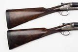 BOSS & CO 12 GAUGE PAIR ROUND BODY SIDELOCK SHOTGUNS With EXTRA BARREL SETS - 28" BARRELS - 5 of 20