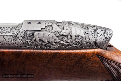 STEYR MANNLICHER LUXUS S ENGRAVED BOLT ACTION RIFLE 7MM REM MAG - 25-1/2