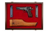CASED PAIR BROWNING HIGH-POWER CAPITAN WITH WOODEN SHOULDER STOCKS- 9MM LUGER - 6 of 10