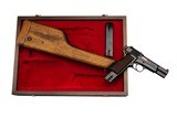 CASED PAIR BROWNING HIGH-POWER CAPITAN WITH WOODEN SHOULDER STOCKS- 9MM LUGER - 7 of 10