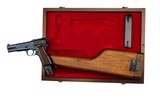 CASED PAIR BROWNING HIGH-POWER CAPITAN WITH WOODEN SHOULDER STOCKS- 9MM LUGER - 8 of 10