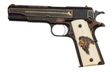MIKE DUBBER ENGRAVED CUSTOM COLT MODEL 1911 MILITARY- .45 AUTO - 2 of 5
