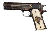 MIKE DUBBER ENGRAVED CUSTOM COLT MODEL 1911 SUPER 38 - 2 of 5