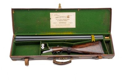 JOHN DICKSON & SON ROUND ACTION 12 GAUGE SIDE-BY-SIDE SHOTGUN - 28