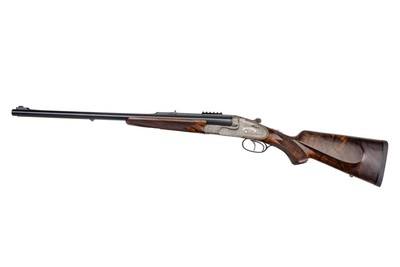 LIKE NEW - JOSEF HAMBRUSCH ROYAL SIDELOCK DOUBLE RIFLE .500 NE 3