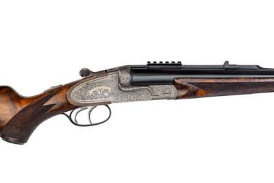 LIKE NEW - JOSEF HAMBRUSCH ROYAL SIDELOCK DOUBLE RIFLE .500 NE 3
