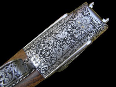 LIKE NEW AND UNFIRED - HOLLAND & HOLLAND ROYAL DELUXE DOUBLE RIFLE .375 H&H FLANGED MAGNUM - PHILIPPE GRIFNEE ENGRAVED - Image 3 of 19