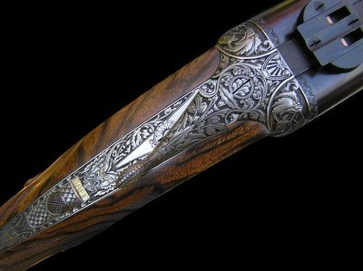 LIKE NEW AND UNFIRED - HOLLAND & HOLLAND ROYAL DELUXE DOUBLE RIFLE .375 H&H FLANGED MAGNUM - PHILIPPE GRIFNEE ENGRAVED - Image 5 of 19
