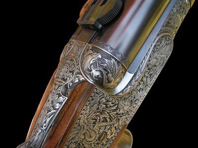 LIKE NEW AND UNFIRED - HOLLAND & HOLLAND ROYAL DELUXE DOUBLE RIFLE .375 H&H FLANGED MAGNUM - PHILIPPE GRIFNEE ENGRAVED - Image 8 of 19