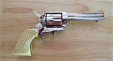 Colt Single Action Army (SAA), in
44-40 - Nickel w/Carved Ivory Grips - 2 of 15
