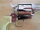 Colt Single Action Army (SAA), in
44-40 - Nickel w/Carved Ivory Grips - 8 of 15