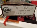 Colt's Custom Shop SAA 45 Colt Cartridge, LNIB, papers appears unfired 5.5" - 5 of 5