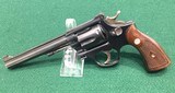 Smith & Wesson K-22, 6"bbl, 5-screw, diamond grips, with gold box - 1 of 6