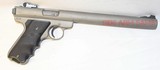 Used/VG Condition AWC-RUGER MK II "AMPHIBIAN" Stainless-Steel .22 Suppressed Pistol & Hogue Grips - 2 of 5