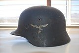 WW2 GERMAN M40 LUFTWAFFE HELMET W/ORIG. LINER. - 1 of 5