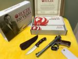 RUGER MARK IV COMPETITION SIGNATURE SERIES PISTOL AND KNIFE. COLLECTORS 100 YEAR COMMEMORATIVE SET - 1 of 2