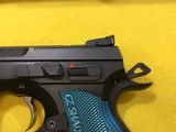 CZ 75 SHADOW 2 BLACK AND BLUE OPTICS READY 9mm PISTOL - 4 of 16