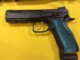 CZ 75 SHADOW 2 BLACK AND BLUE OPTICS READY 9mm PISTOL - 16 of 16