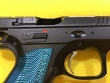 CZ 75 SHADOW 2 BLACK AND BLUE OPTICS READY 9mm PISTOL - 12 of 16