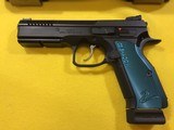 CZ 75 SHADOW 2 BLACK AND BLUE OPTICS READY 9mm PISTOL - 9 of 16