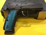 CZ 75 SHADOW 2 BLACK AND BLUE OPTICS READY 9mm PISTOL - 14 of 16