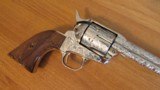 Colt Buntline Special 44-40 Nickel Factory Engraved 1984 mfg. - 5 of 15