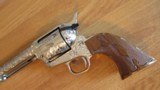 Colt Buntline Special 44-40 Nickel Factory Engraved 1984 mfg. - 2 of 15