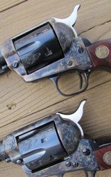 Colt SAA Buntline 3rd Gen Factory Engraved Consecutive Numbered Pair 1982 Mfg - 3 of 15