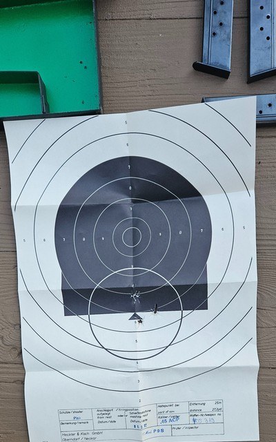 Heckler & Koch P9S 45 ACP with 5 Mags,Box & Test Target MINT - Image 9 of 10