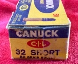 Canuck .32 Rimfire Short, 49 Rds, Marlin 1892, Hopkins & Allen - 4 of 4