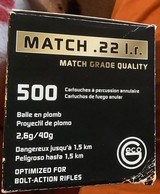 Geco Match .22LR, Optimized for rifles, Brick, 500, - 2 of 2