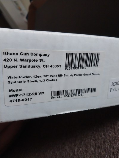 Ithaca Model 37 Waterfowl 12 gauge 28