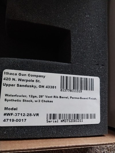 Ithaca Model 37 Waterfowl 12 gauge 28