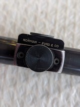 Vintage Norman Ford 7/8" scope, crosshairs, with Vintage Weaver 7/8" Detachable Large Thumbwheel Rings - 10 of 13