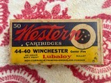 Western Vintage 44-40 Ammunition Vintage