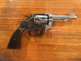 Smith & Wesson Model 10-2 with 4" barrel (caliber 38 special) Factory nickel finish - 4 of 6
