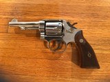Smith & Wesson Model 10-2 with 4" barrel (caliber 38 special) Factory nickel finish - 1 of 6