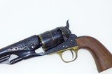 Cased Engraved & Gold inlay Liege Colt 1860 New Model Army Revolver - 12 of 20