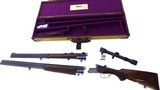 Cased 1950 Hammerli & Sodia Ferlach two Barrel set Combination Gun & O/U Shotgun8x57JRS12GA 70mm - 4 of 20