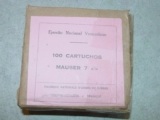 7x57 FN 7mm Mauser ammo made in late 1930's for South America 100 rounds to the box - 1 of 4