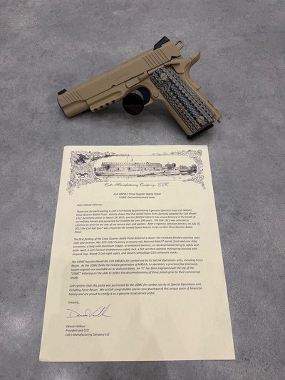 Colt 1911 M45A1 USMC With Rack Number & Letter - Image 1 of 7