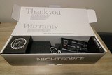 NIGHTFORCE NXS 5.5-22X56 SCOPE W/RINGS NEW. - 2 of 8