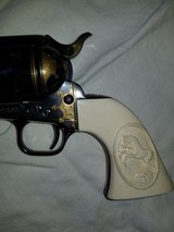 Colt SAA .45 Master Engraved By Leonard Francolini - Colt Letter, Cased With Gold And Ivory Tools - 10 of 15
