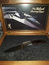 Browning Citori - One Millionth - 12 GA. Grade 7 Engraved And One Millionth Citori Commemorative Knife - cased - 2 of 15